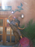 2004 10-Santa Fe Statue-Woman and Birds